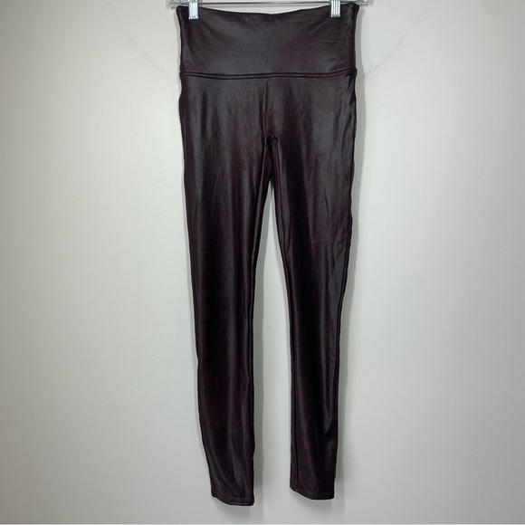 Spanx Faux Leather Leggings in Color Wine Size Medium - Picture 6 of 16
